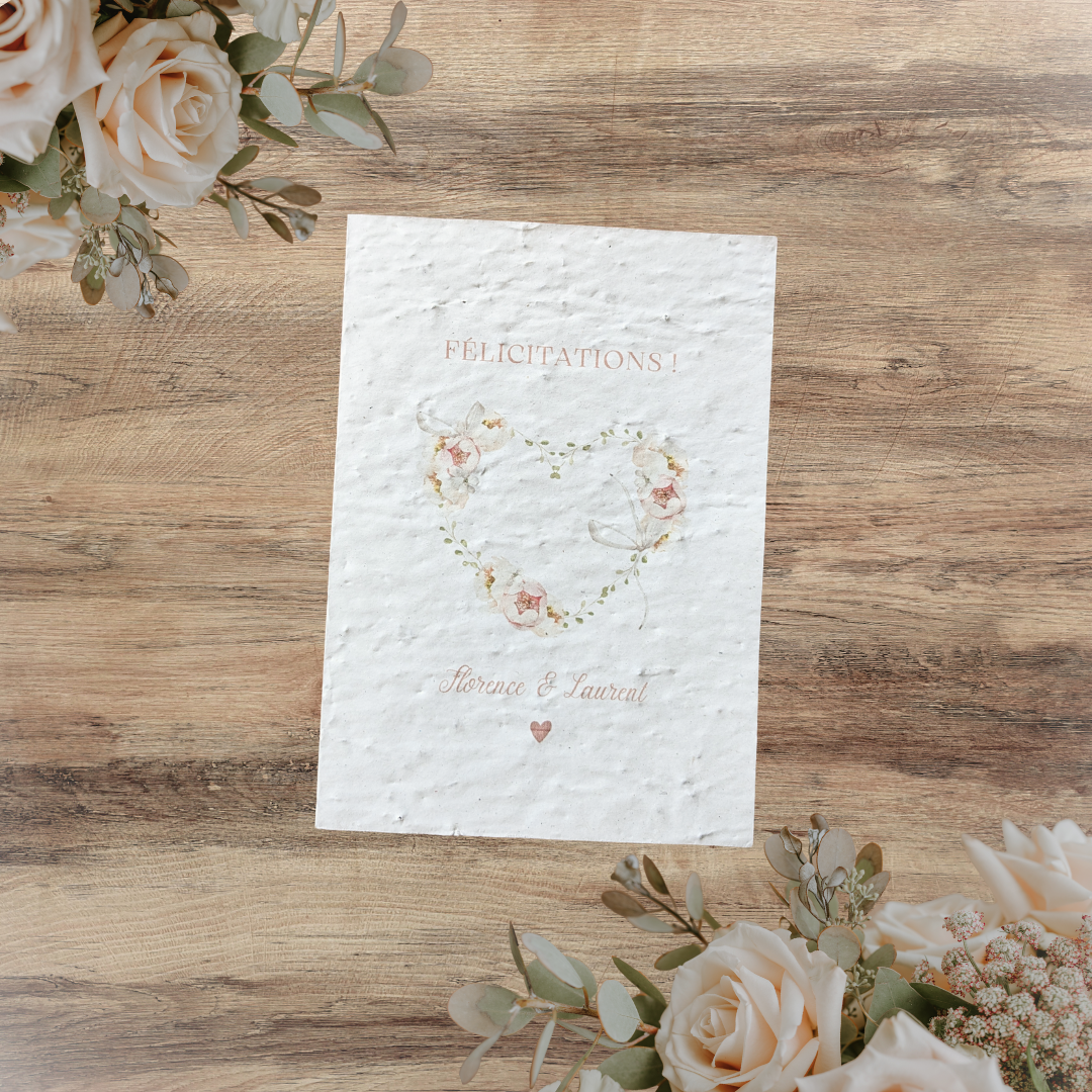 Carte à planter personnalisée Mariage