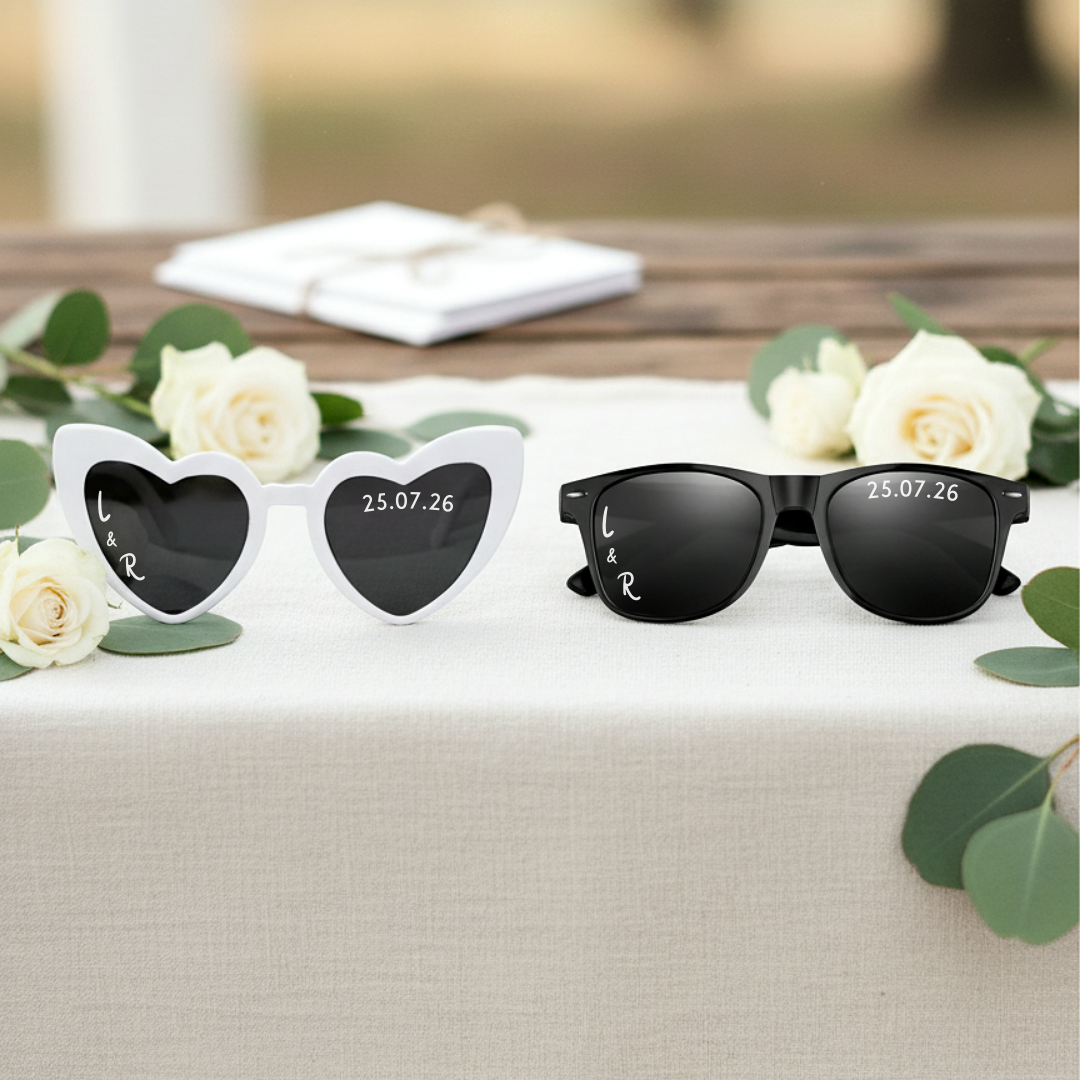 Lunettes personnalisées mariage - Le duo des mariés