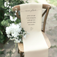 Panneau de chaise commémoratif mariage en tissu personnalisé – Hommage aux êtres chers – Version élégance