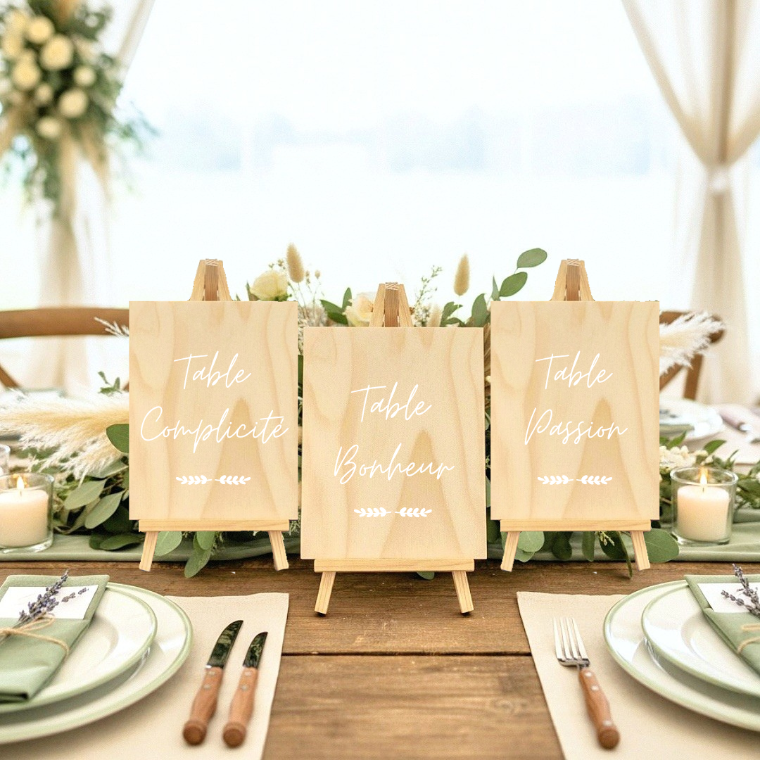 Sticker personnalisé nom de table - Mariage & Événement