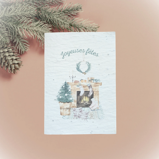 Carte à planter Joyeuses fêtes personnalisable