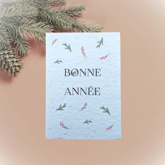 Carte à planter Bonne année personnalisable