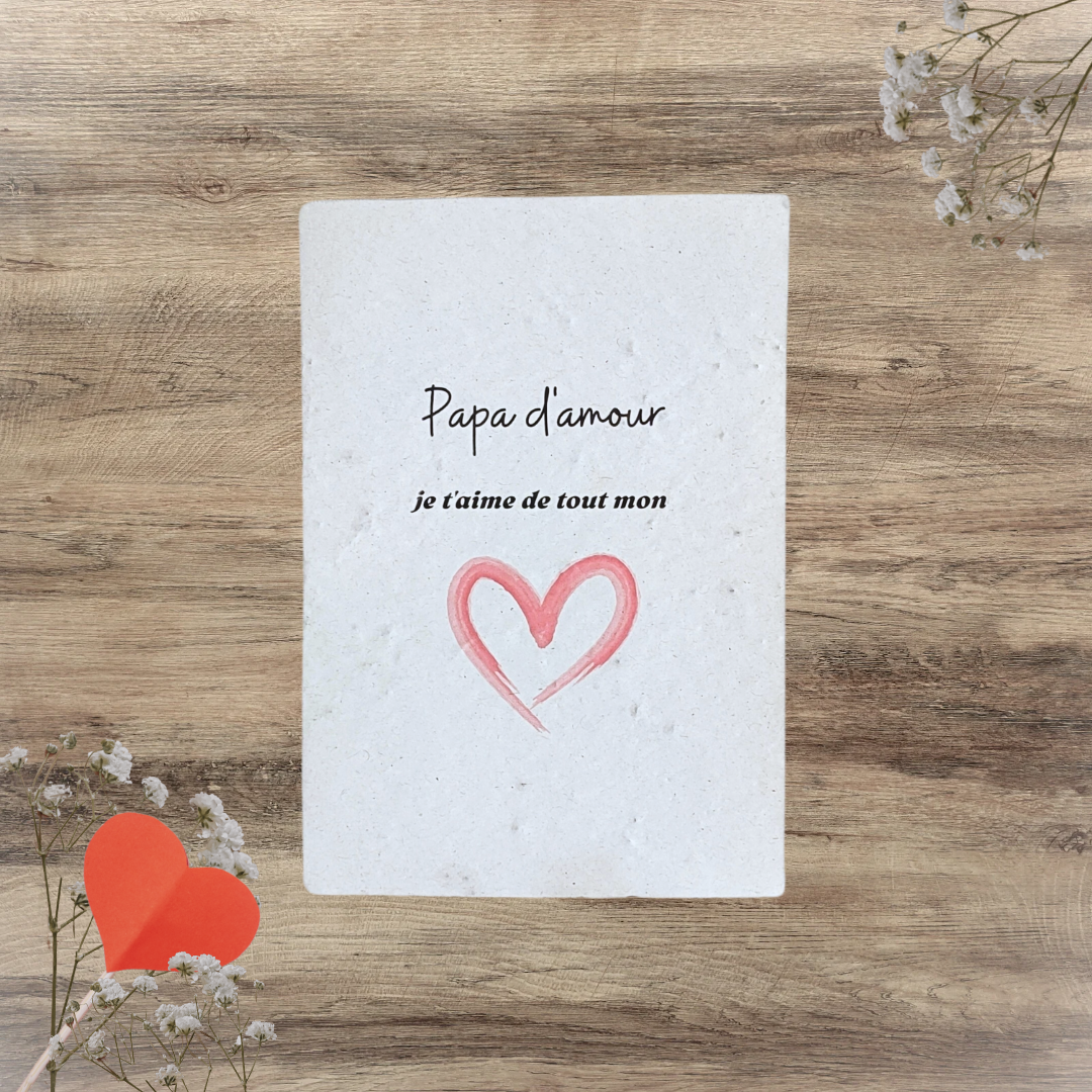 Carte à planter Papa personnalisable