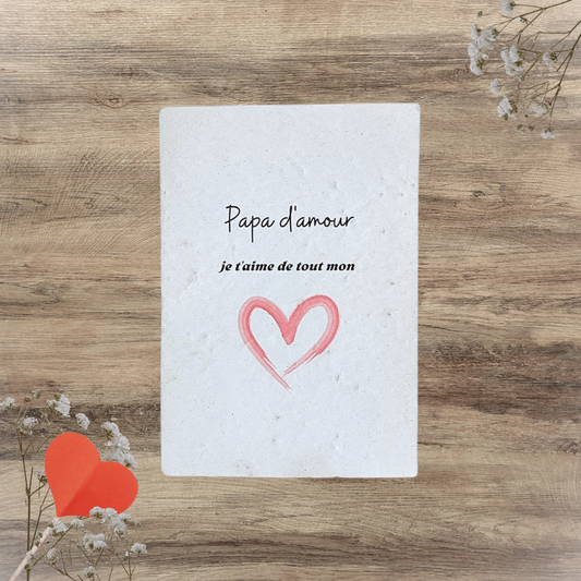 Carte à planter Papa personnalisable