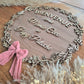 Couronne de fleurs en bois personnalisée