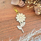 Porte-clés Mamie fleur en bois personnalisé