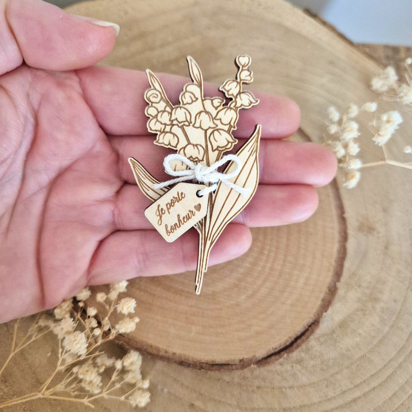 Magnet brin de muguet porte-bonheur