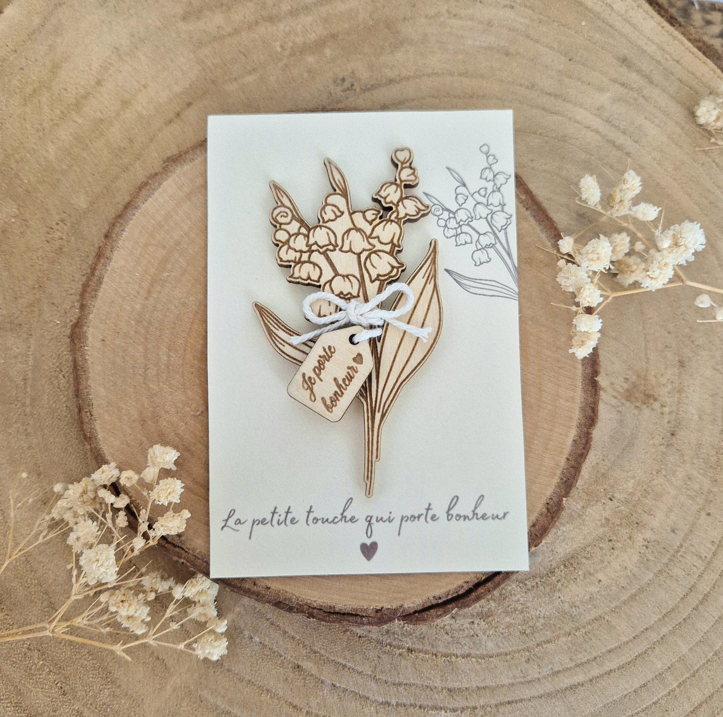 Magnet brin de muguet porte-bonheur