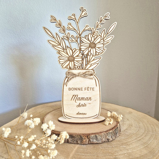 Pot de fleurs sur son socle personnalisé