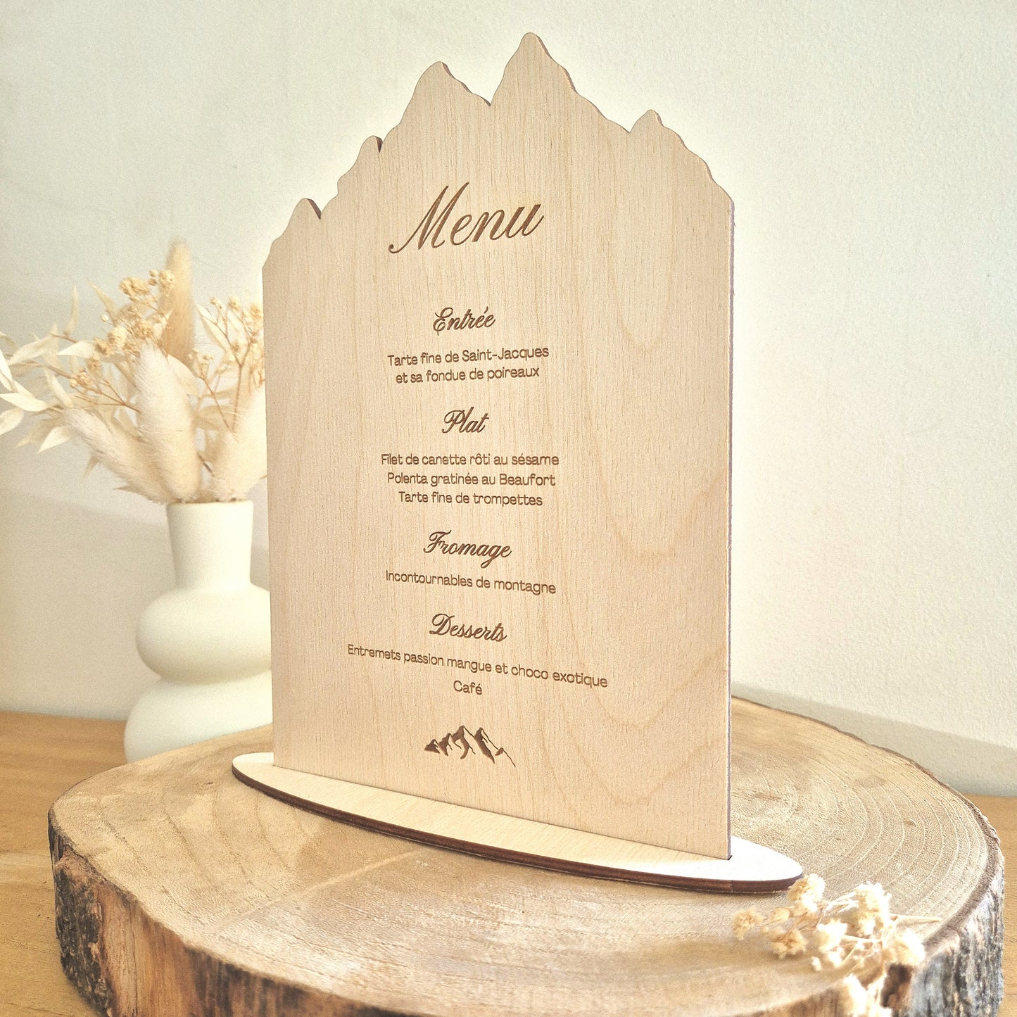 Menus en bois personnalisé