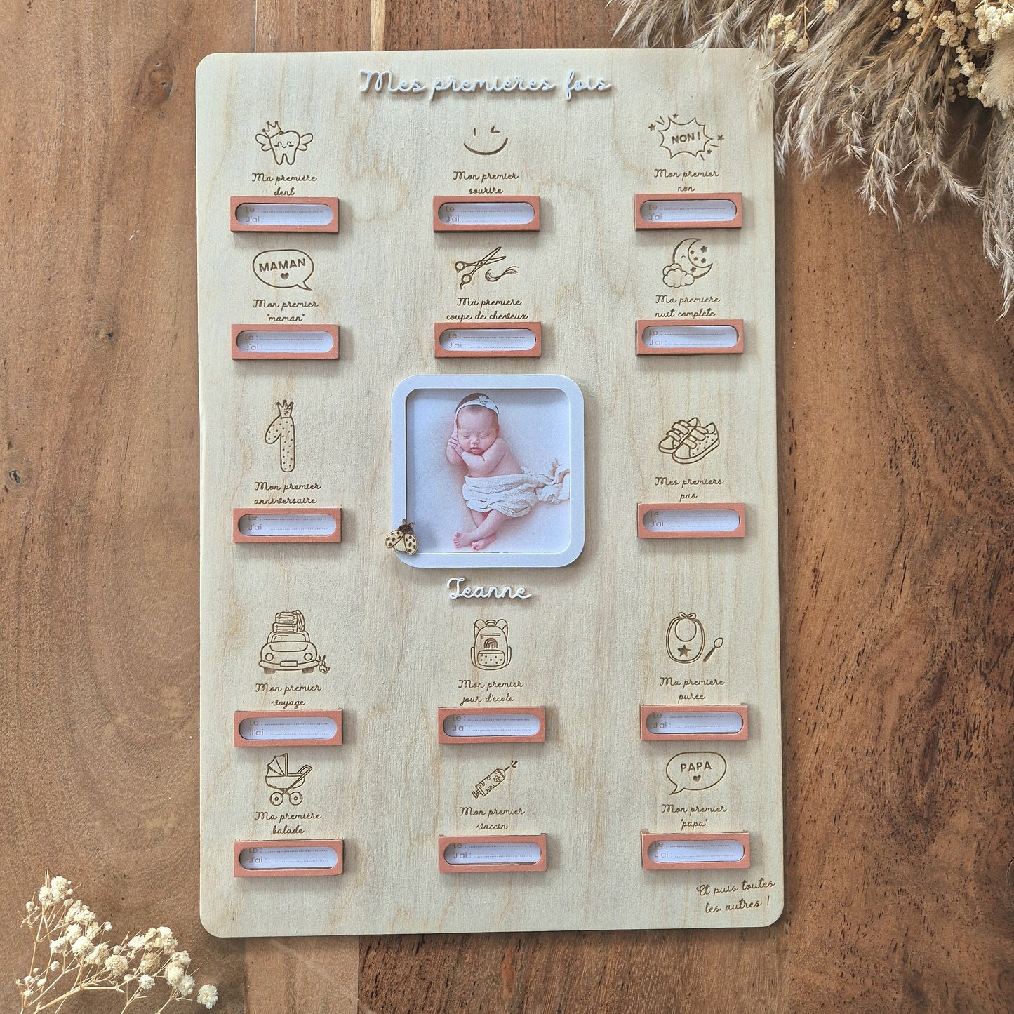 Tableau personnalisé mes premières fois