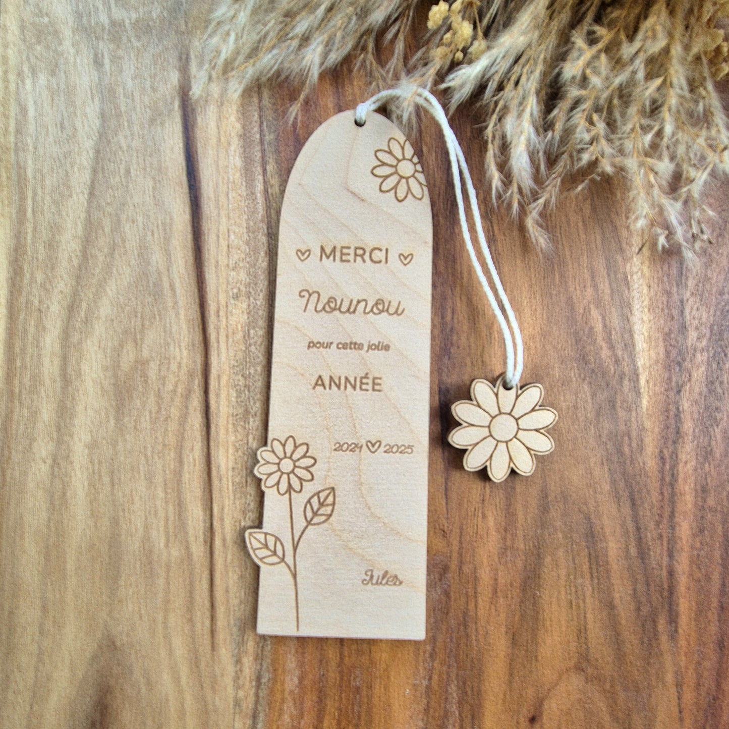 Marque-page personnalisé cadeau nounou/maîtresse/ATSEM