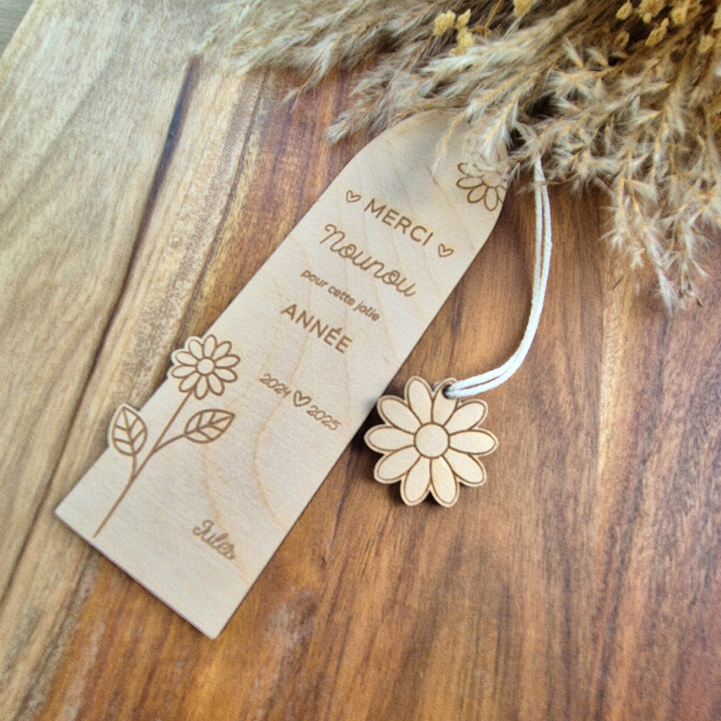 Marque-page personnalisé cadeau nounou/maîtresse/ATSEM