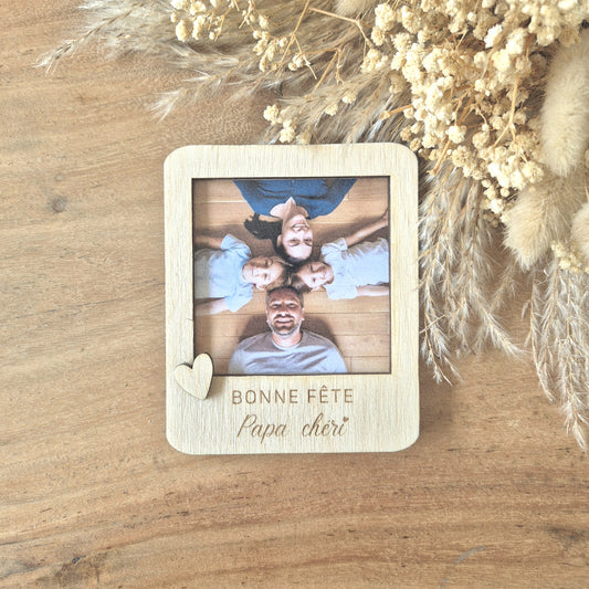Magnet Polaroïd photo personnalisable - Papa