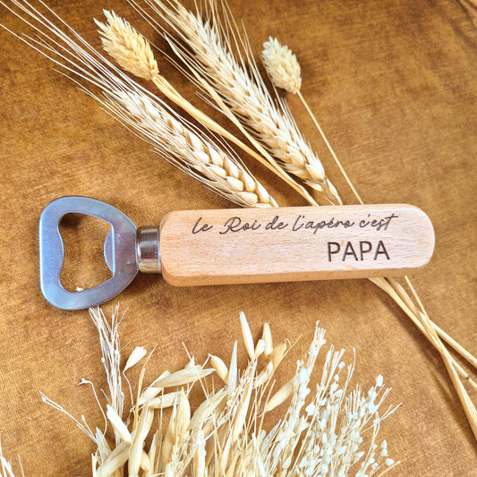 Décapsuleur en bois personnalisé