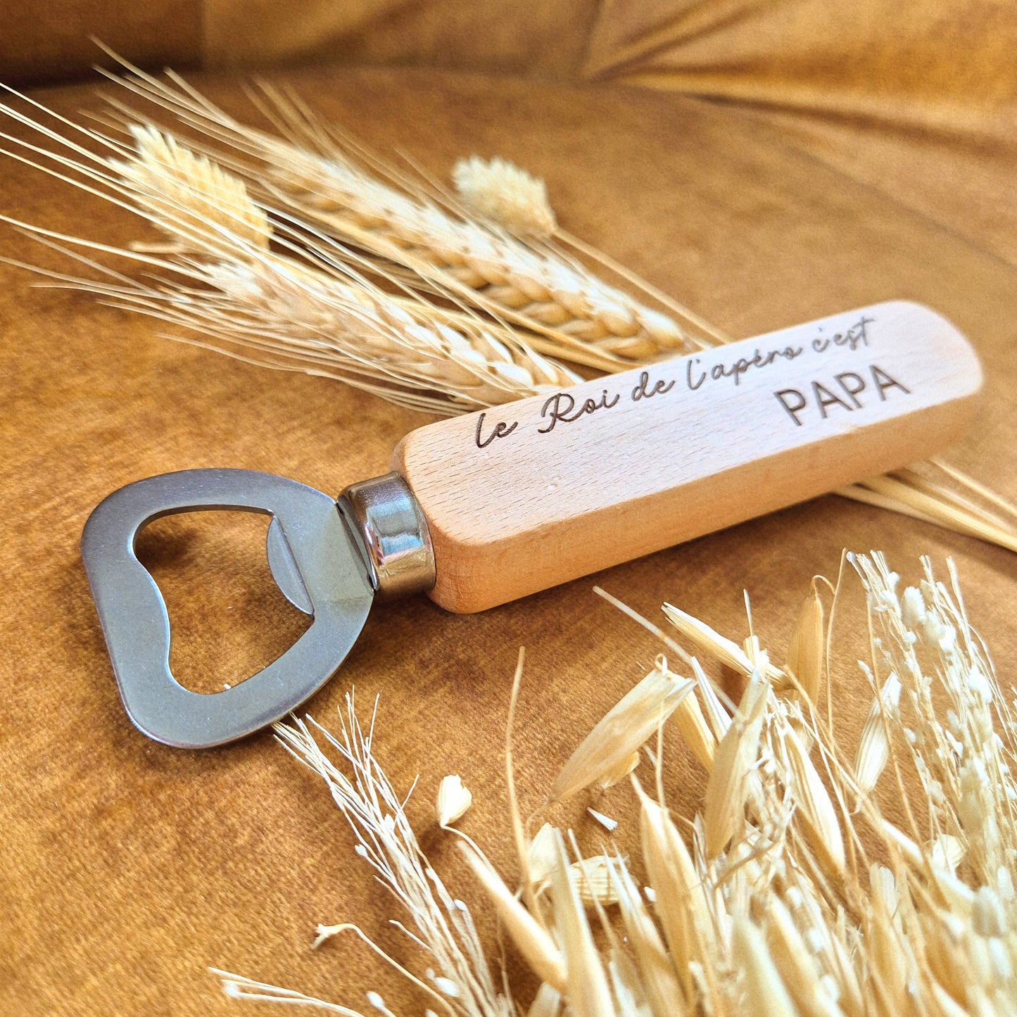 Décapsuleur en bois personnalisé