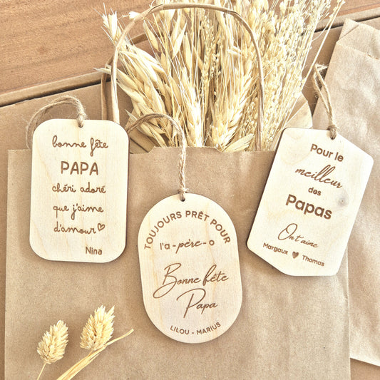 Étiquette cadeau personnalisée - Papa