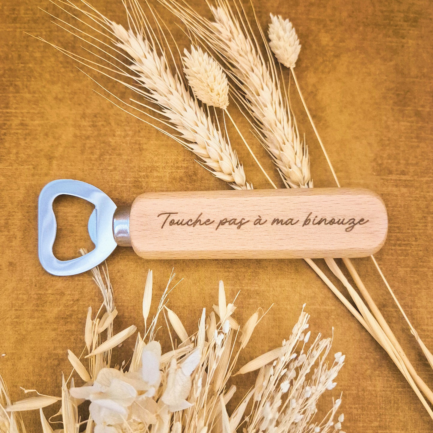 Décapsuleur en bois personnalisé