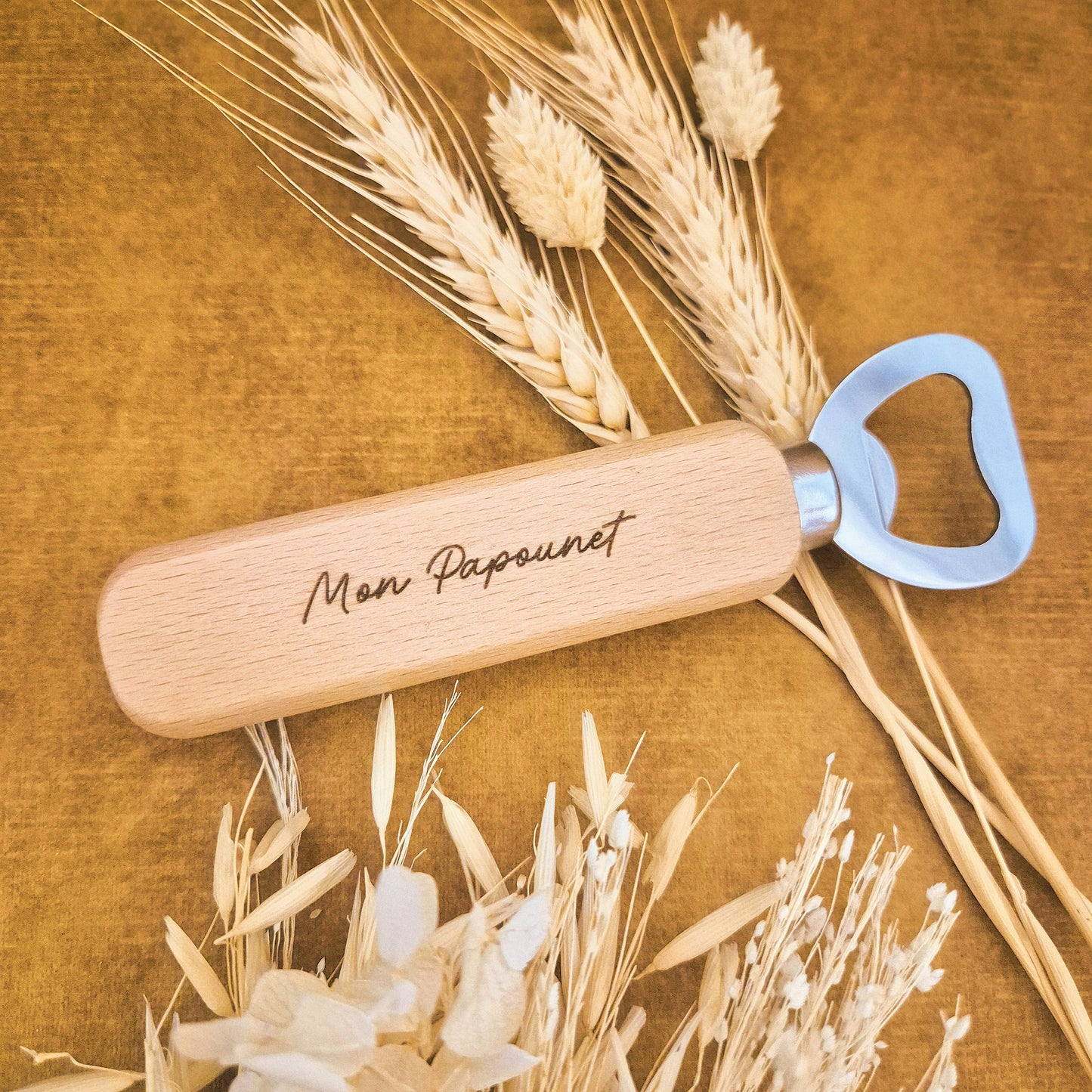 Décapsuleur en bois personnalisé
