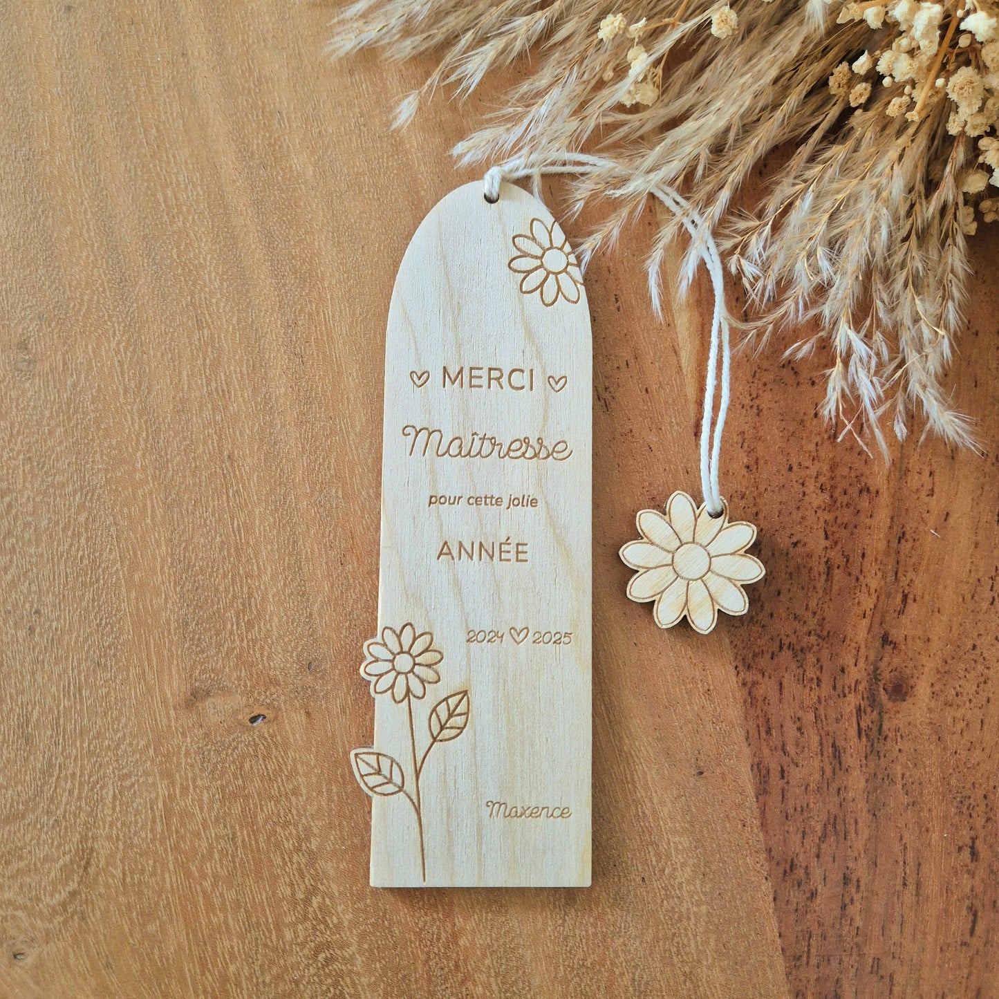 Marque-page personnalisé cadeau nounou/maîtresse/ATSEM