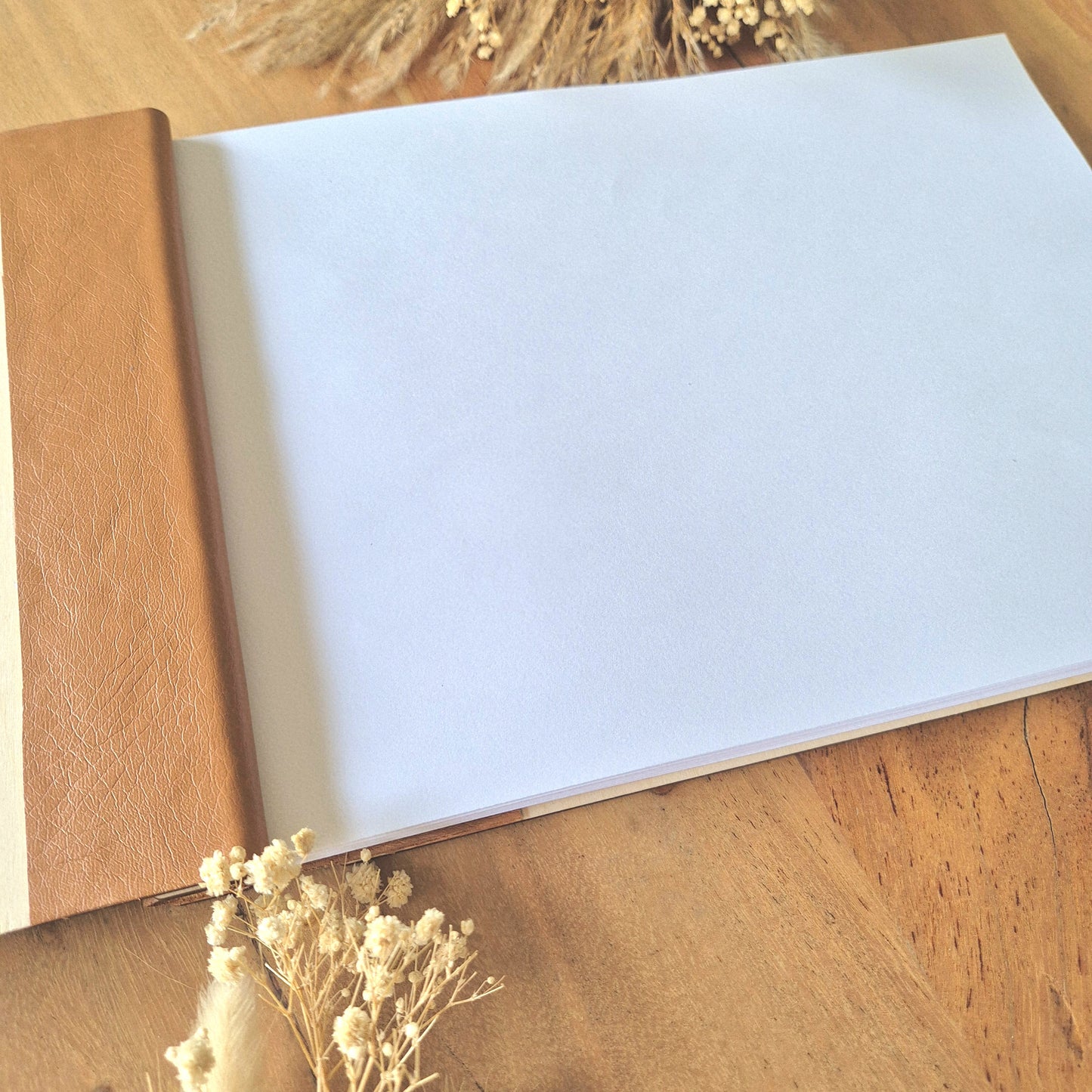 Livre d'or personnalisé sur mesure - Couronne de fleurs