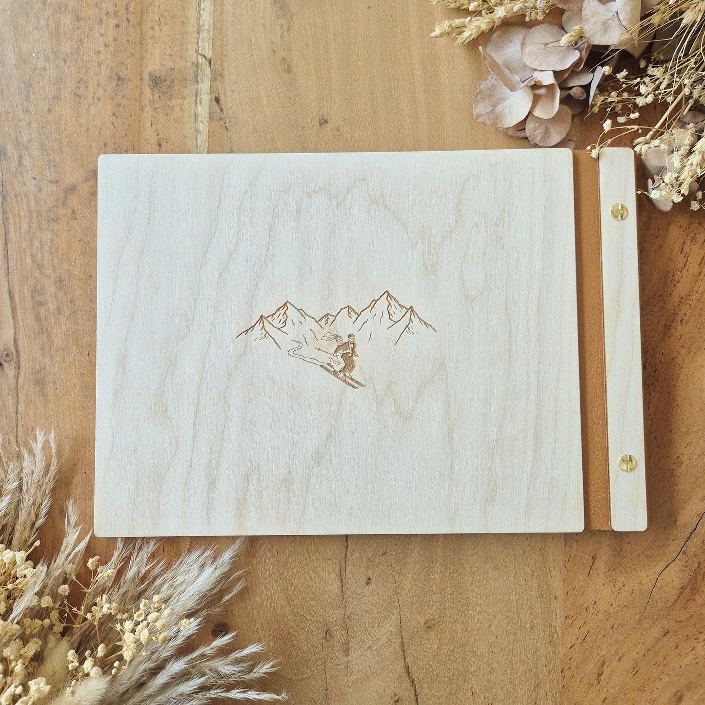 Livre d'or personnalisé sur mesure - Couronne d'eucalyptus
