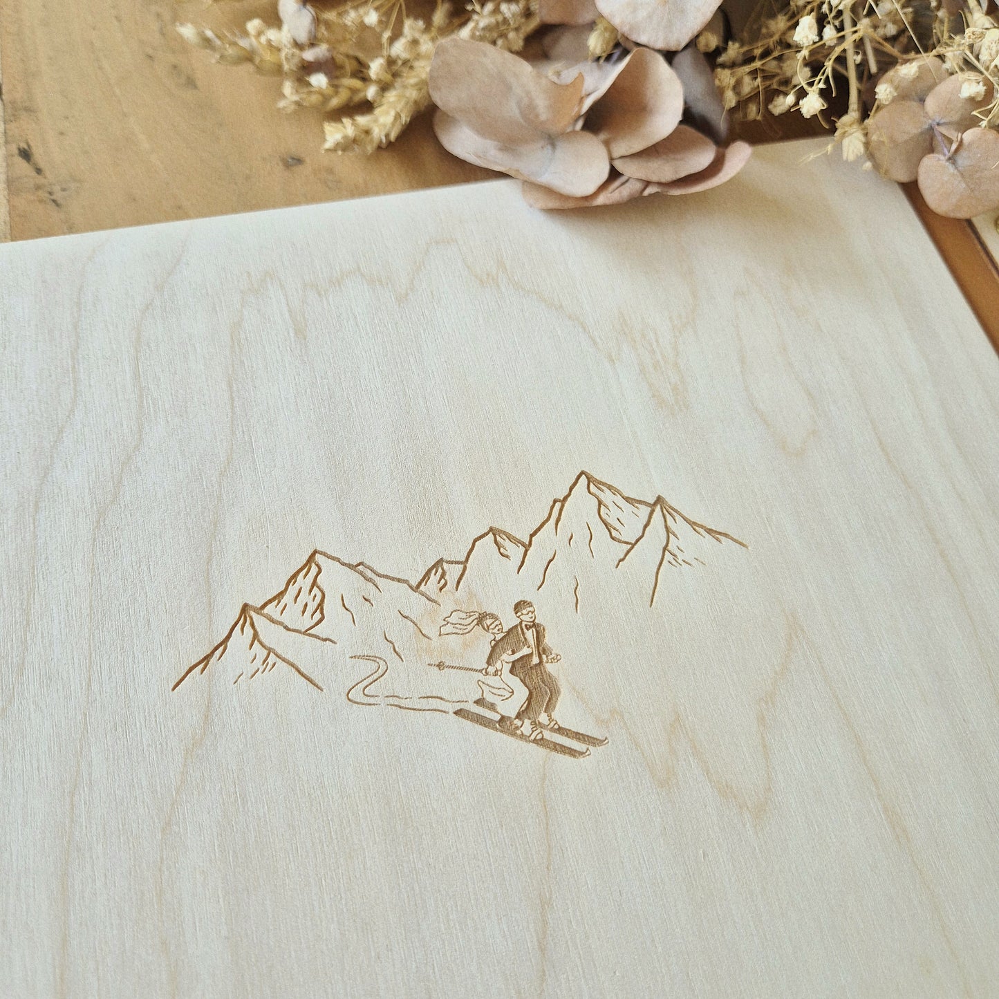 Livre d'or personnalisé sur mesure - Couronne d'eucalyptus