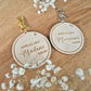Duo de porte-clés en bois personnalisés - Madame Monsieur