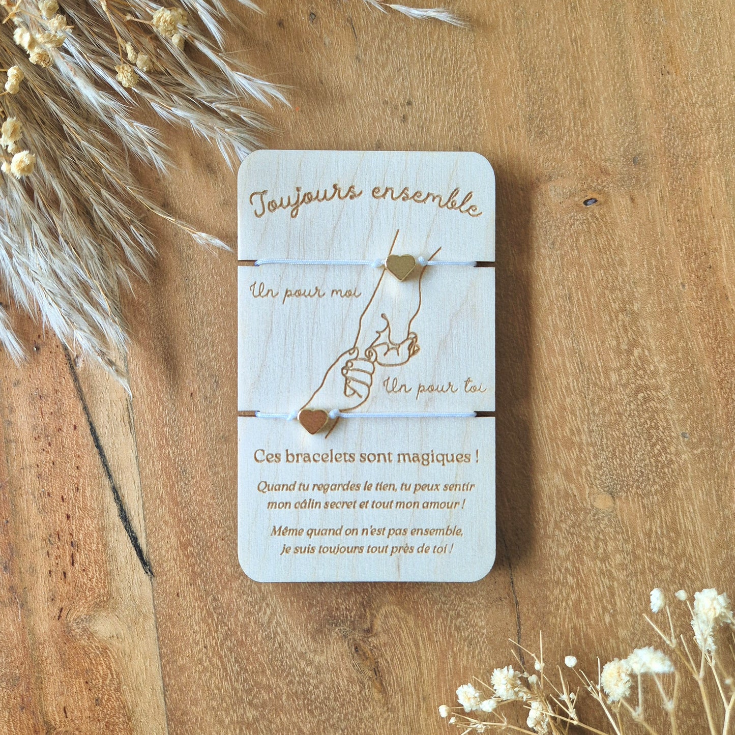 Carte bracelets de séparation cadeau duo - Toujours ensemble