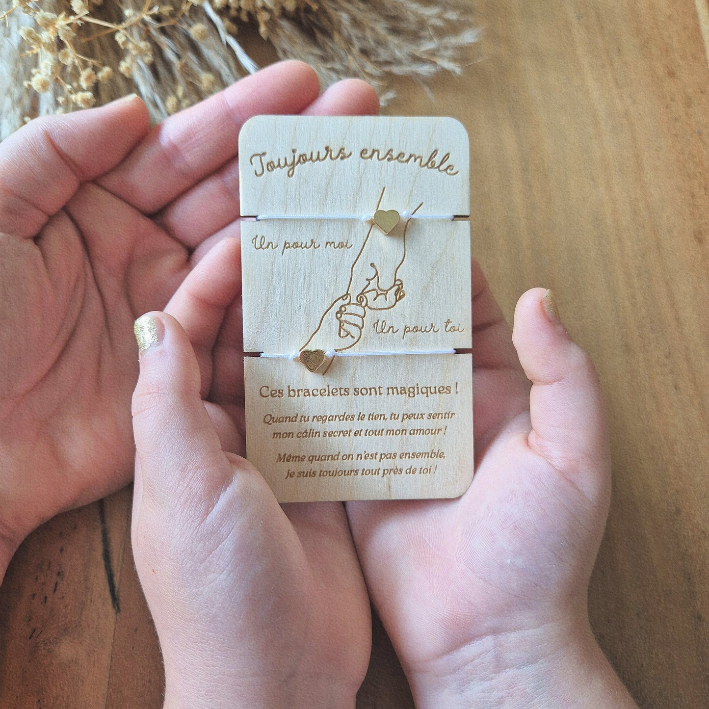 Carte bracelets de séparation cadeau duo - Toujours ensemble