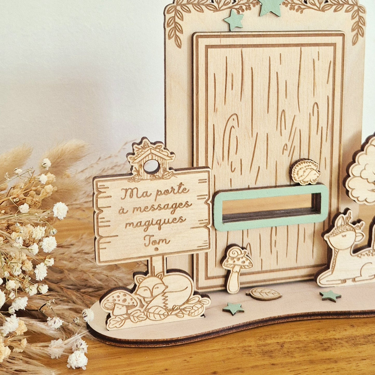 Mini porte à messages magiques personnalisée - Forêt des songes