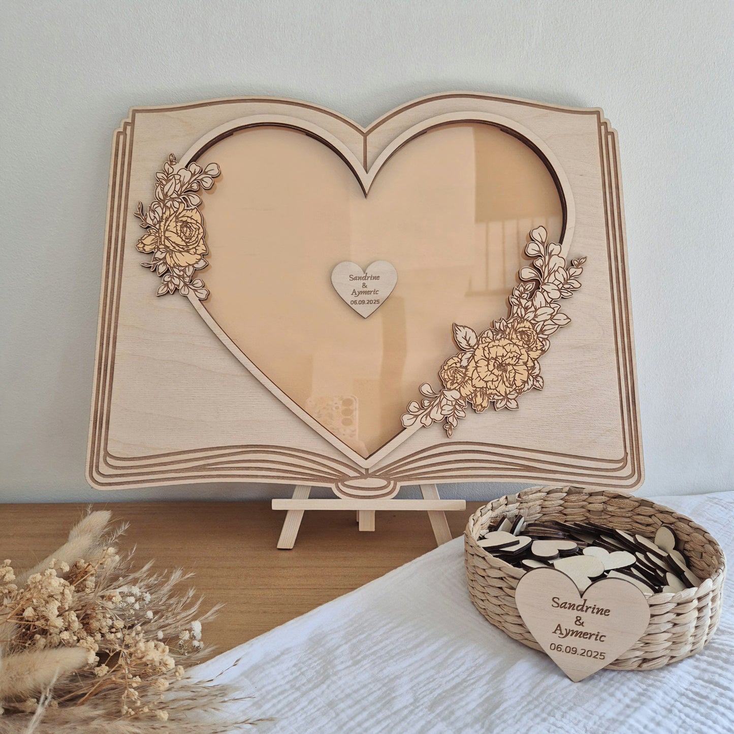 Livre d'or revisité mariage - Tableau tirelire personnalisé