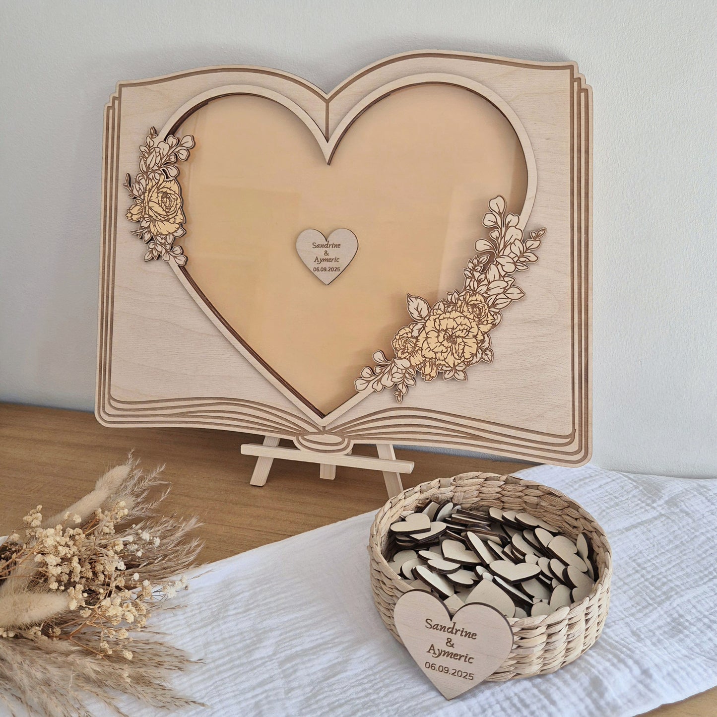 Livre d'or revisité mariage - Tableau tirelire personnalisé