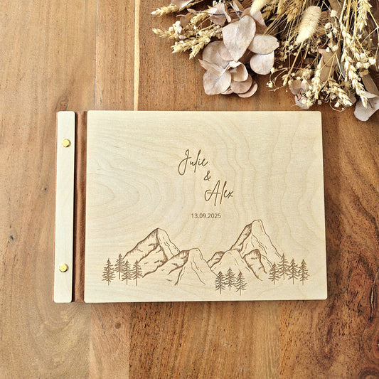 Livre d'or personnalisé sur mesure - Montagnes