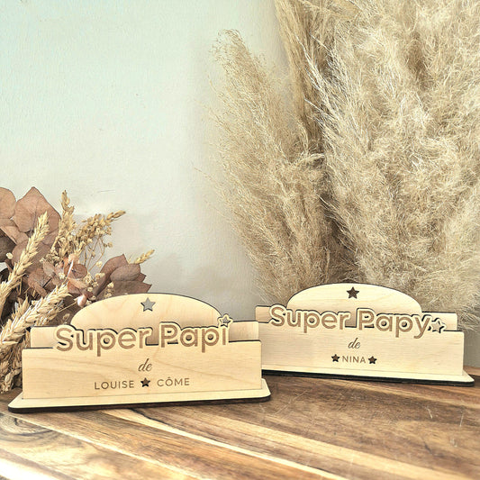 Support à courrier/photo personnalisé cadeau Papy