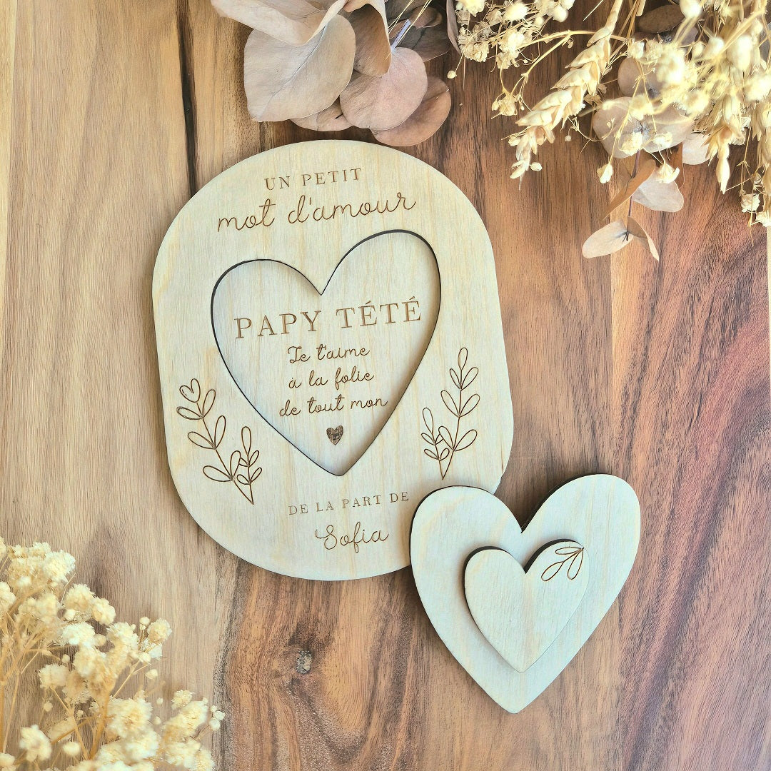 Carte surprise cadeau Papy personnalisée