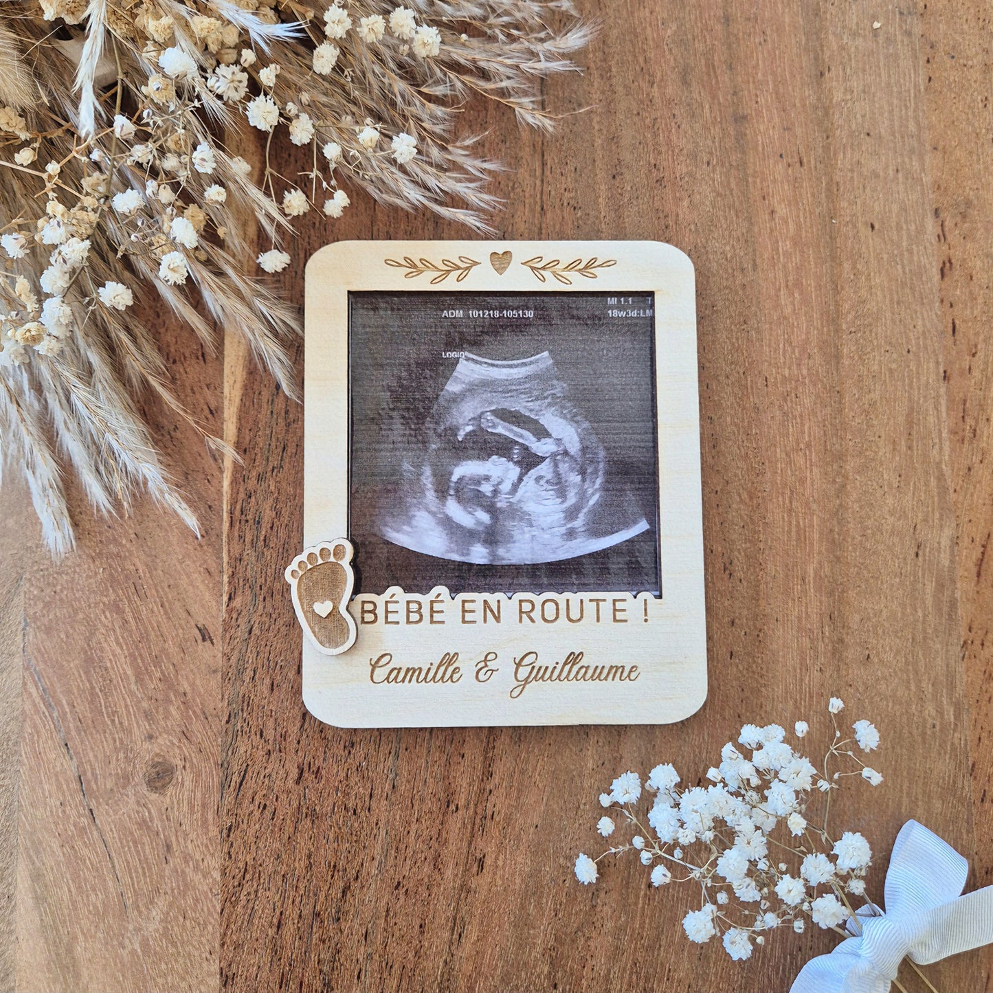 6 magnets Polaroïd photo personnalisé - Annonce grossesse