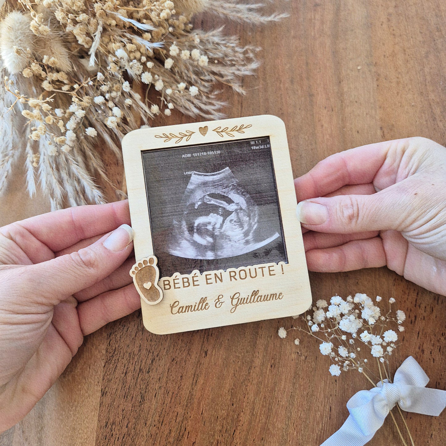 Magnet Polaroïd photo personnalisé - Annonce grossesse