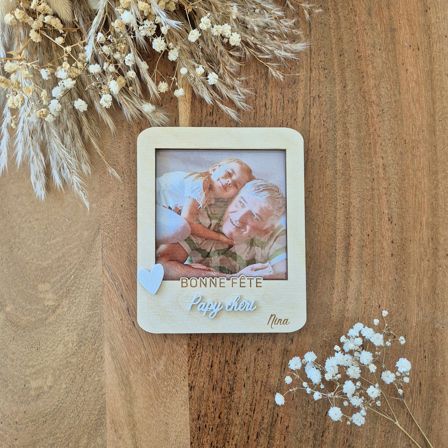 Magnet Polaroïd photo personnalisable - Cadeau / fête Papy