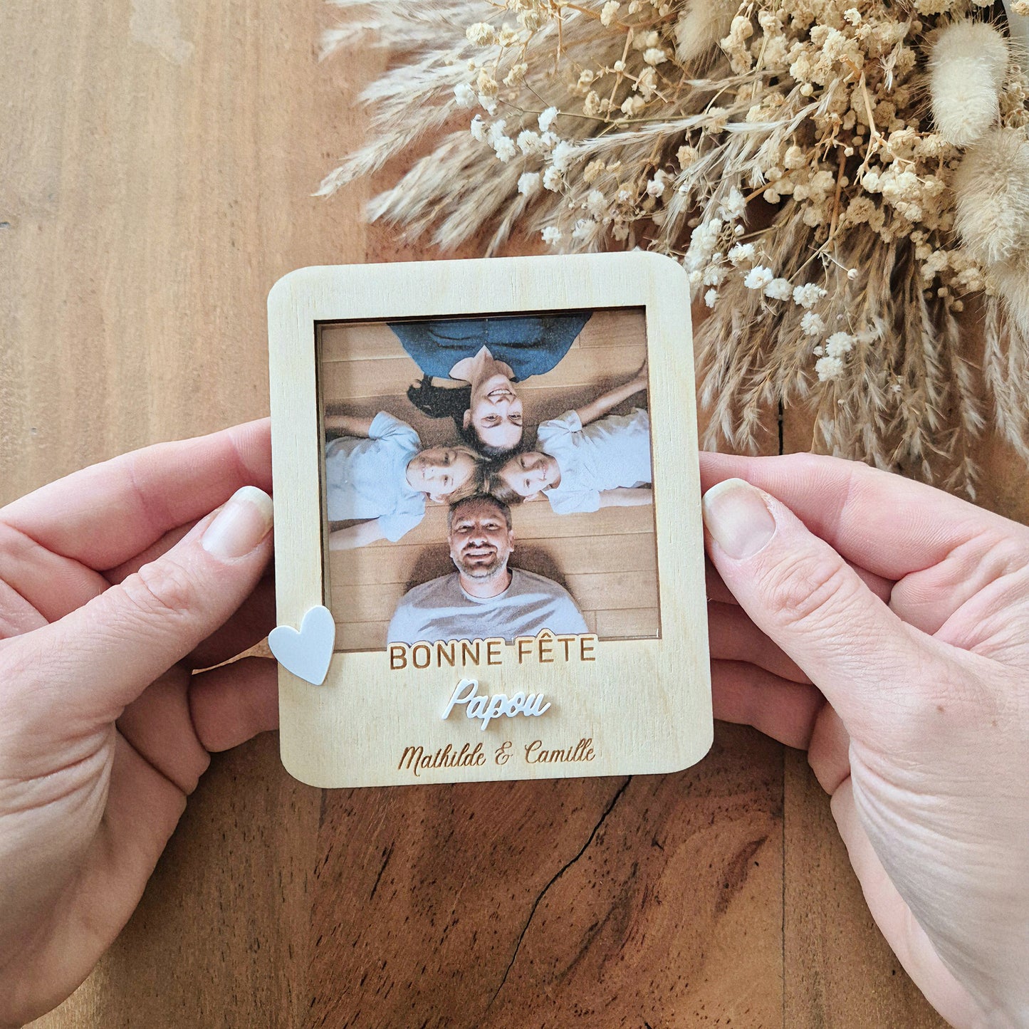 Magnet Polaroïd photo personnalisable - Cadeau / fête Papa