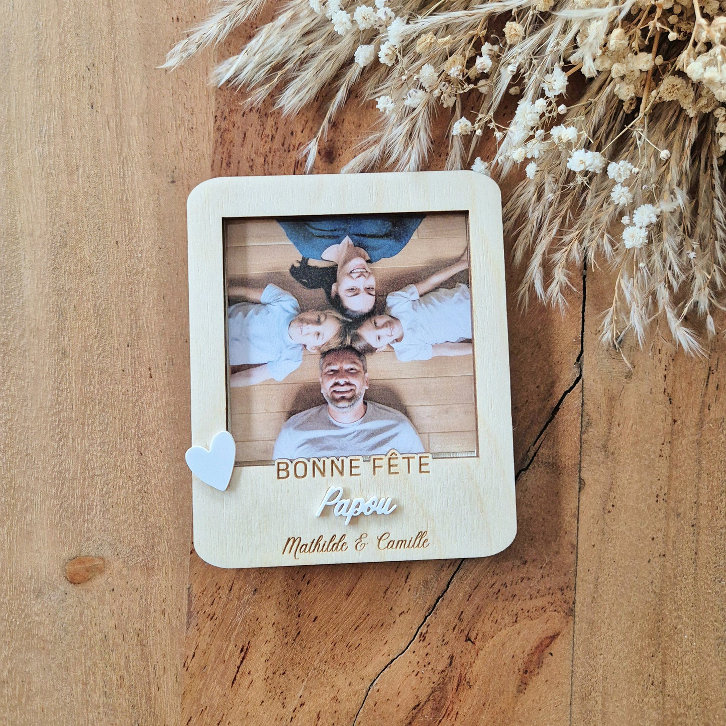 Magnet Polaroïd photo personnalisable - Cadeau / fête Papa
