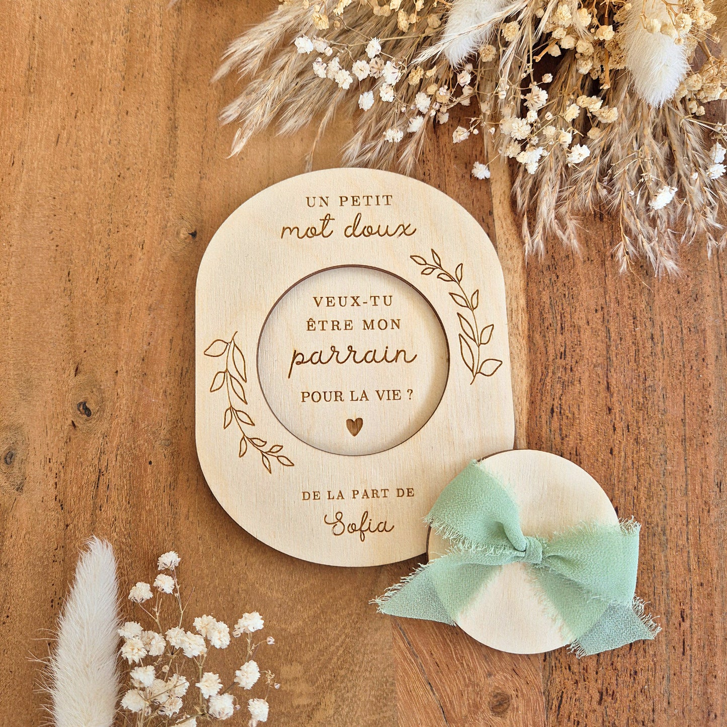 Carte surprise demande parrain personnalisée