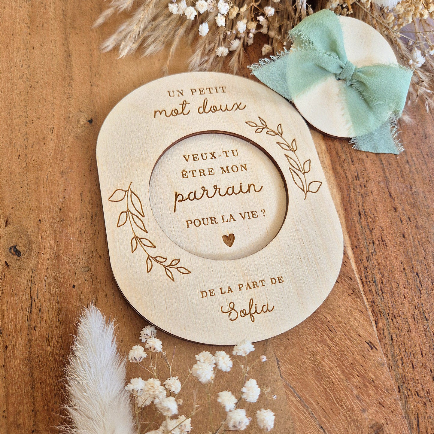 Carte surprise demande parrain personnalisée