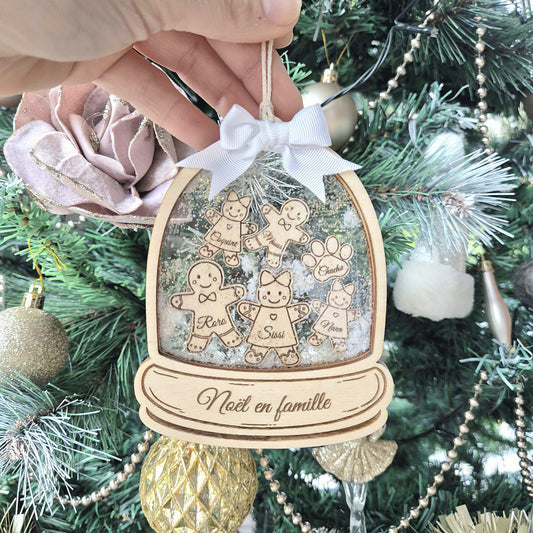 Boule à neige famille personnalisée