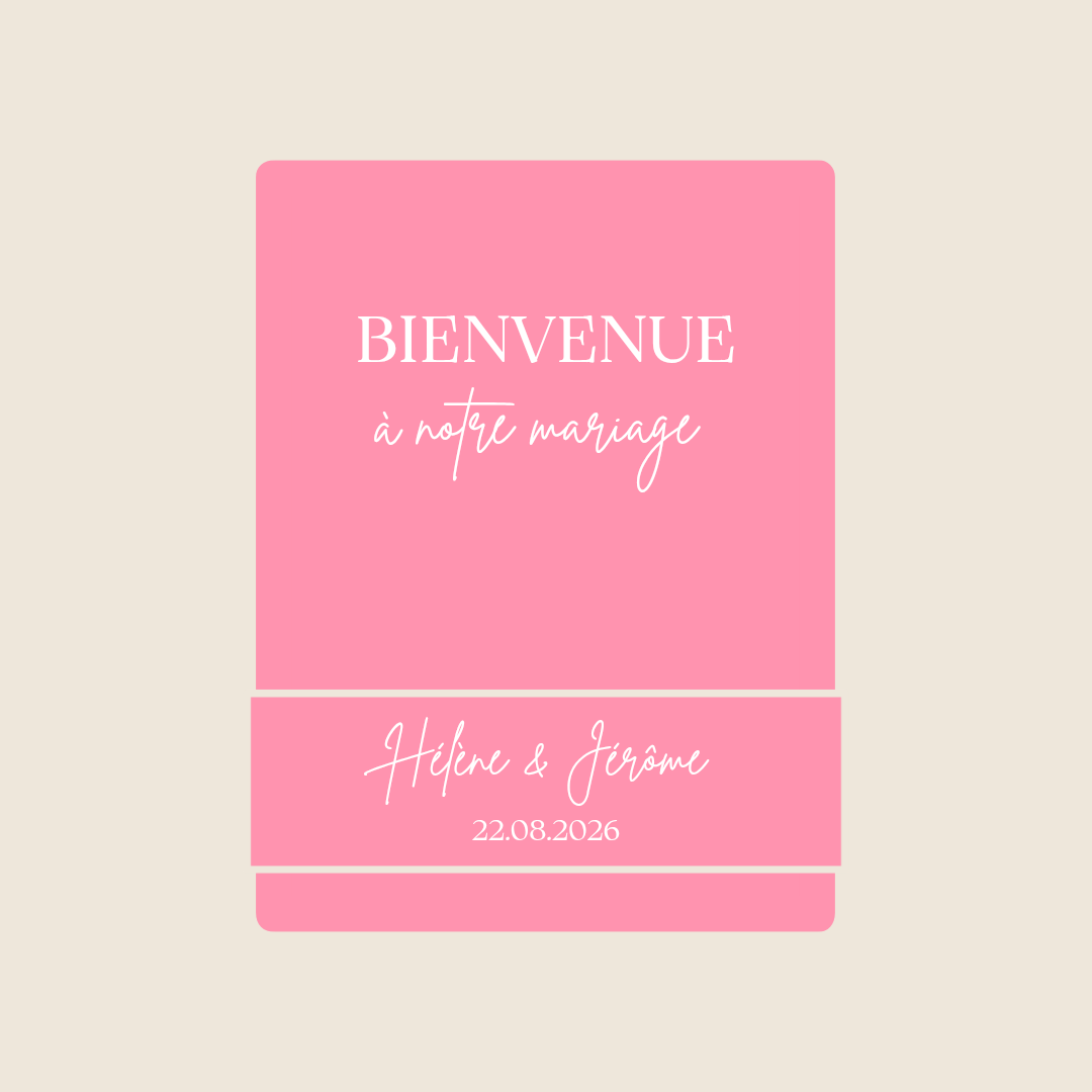 Création et pose stickers - Mariage Hélène & Jérôme
