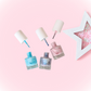 Coffret 3 vernis Bleu givré - Rose pâle - Argent bleuté + Lime offerte