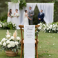 Panneau de chaise commémoratif mariage en tissu personnalisé – Hommage aux êtres chers – Version élégance