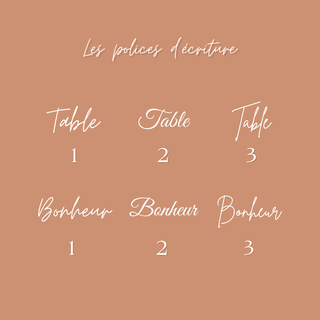 Sticker personnalisé nom de table - Mariage & Événement