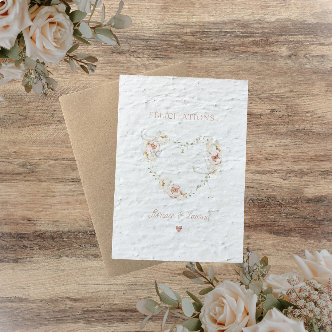 Carte à planter personnalisée Mariage