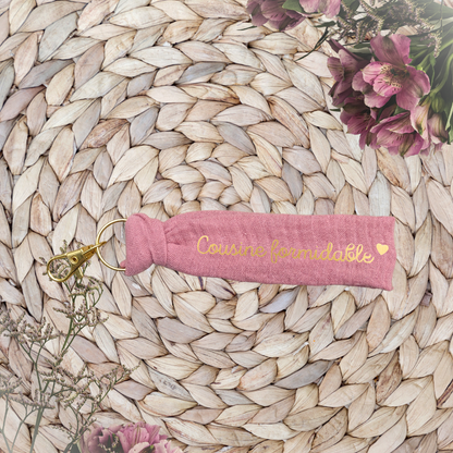 Porte-clés Cousine formidable personnalisable